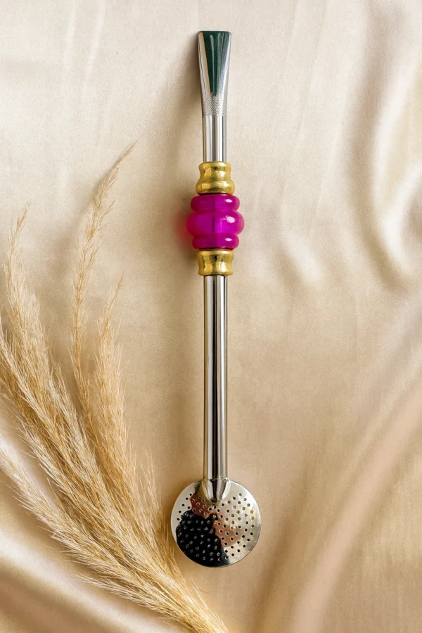 BOMBA INOX COM PÉROLA DE OURO - Imagem 2