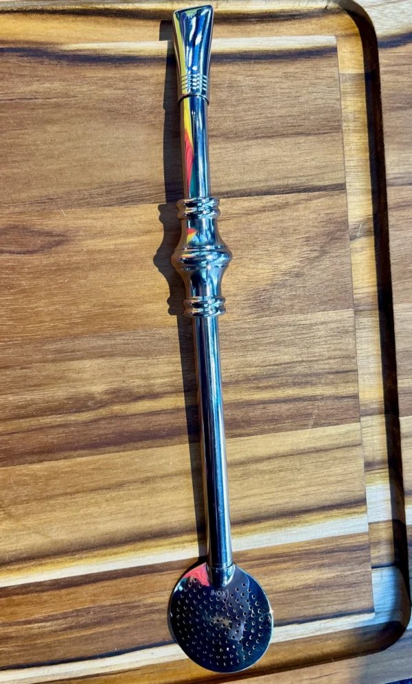 CÓD 019  BOMBA INOX ANEL CASTELO COM BIQUEIRA E ROSCA 22CM