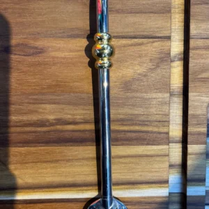 CÓD 022 BOMBA INOX ANEL - OURO, COM BIQUEIRA E ROSCA 24 CM