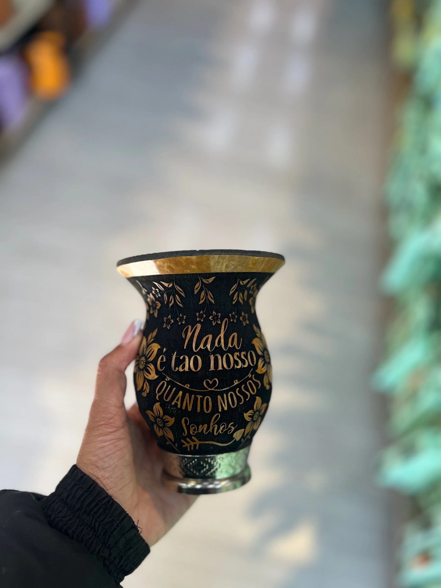 CÓD 110  CUIA PE METAL BOCAL QUEIMADO GRAVAÇÃO 360°