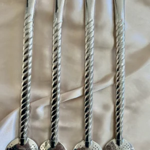 CÓD 210 BOMBA DE INOX CANO TORCIDO 22 CM BOJO FIXO