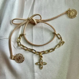 CÓD 3004 PULSEIRA DE CUIA - JOIA FOLHADA