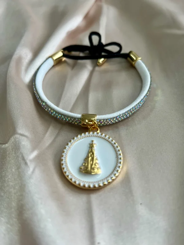 CÓD 3027  Pulseira strass com pingente