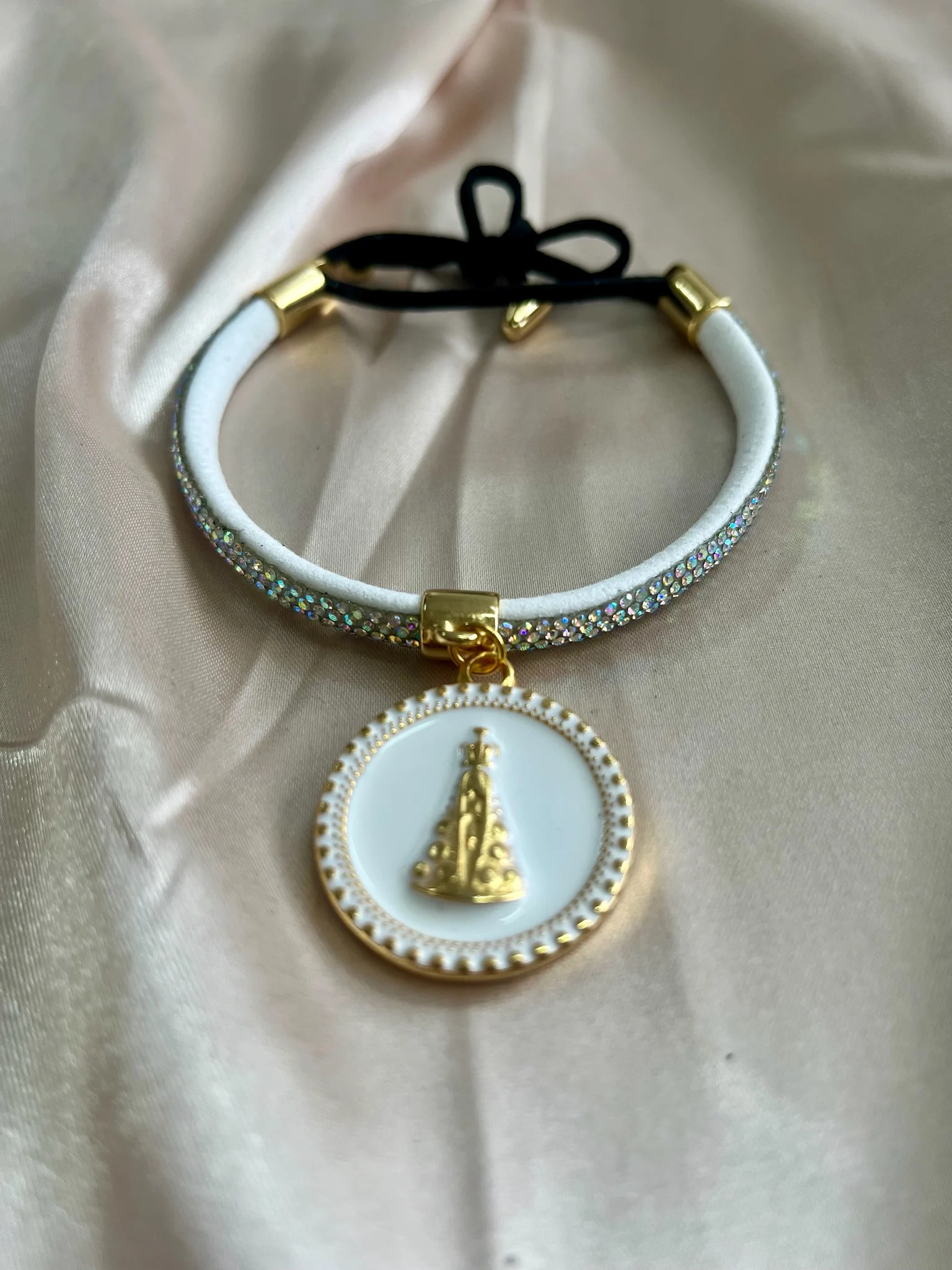 CÓD 3027  Pulseira strass com pingente