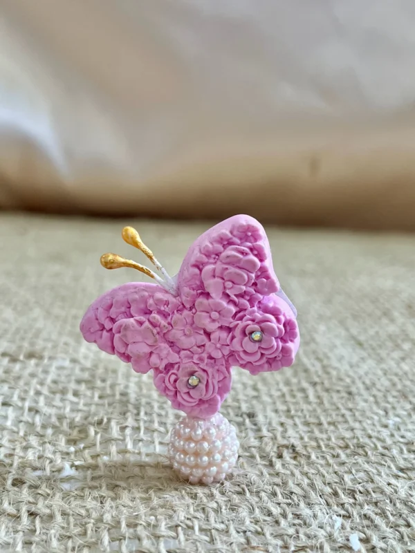 CÓD 3177  ENFEITE DE BISCUIT - BORBOLETA FLORAL - Imagem 3