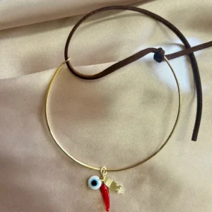CÓD 3250 CHOKER FOLHADA OURO