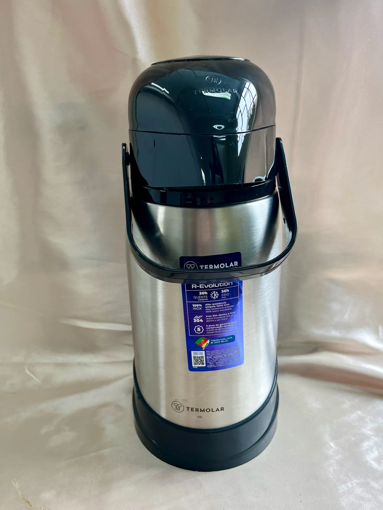 CÓD 3257 GARRAFA TÉRMICA R-EVOLUTION 1,2L INOX - TERMOLAR