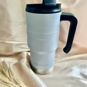 CÓD 3259 COPO TERMICO MOOVE 590ml PRETO COM CANUDO INOX