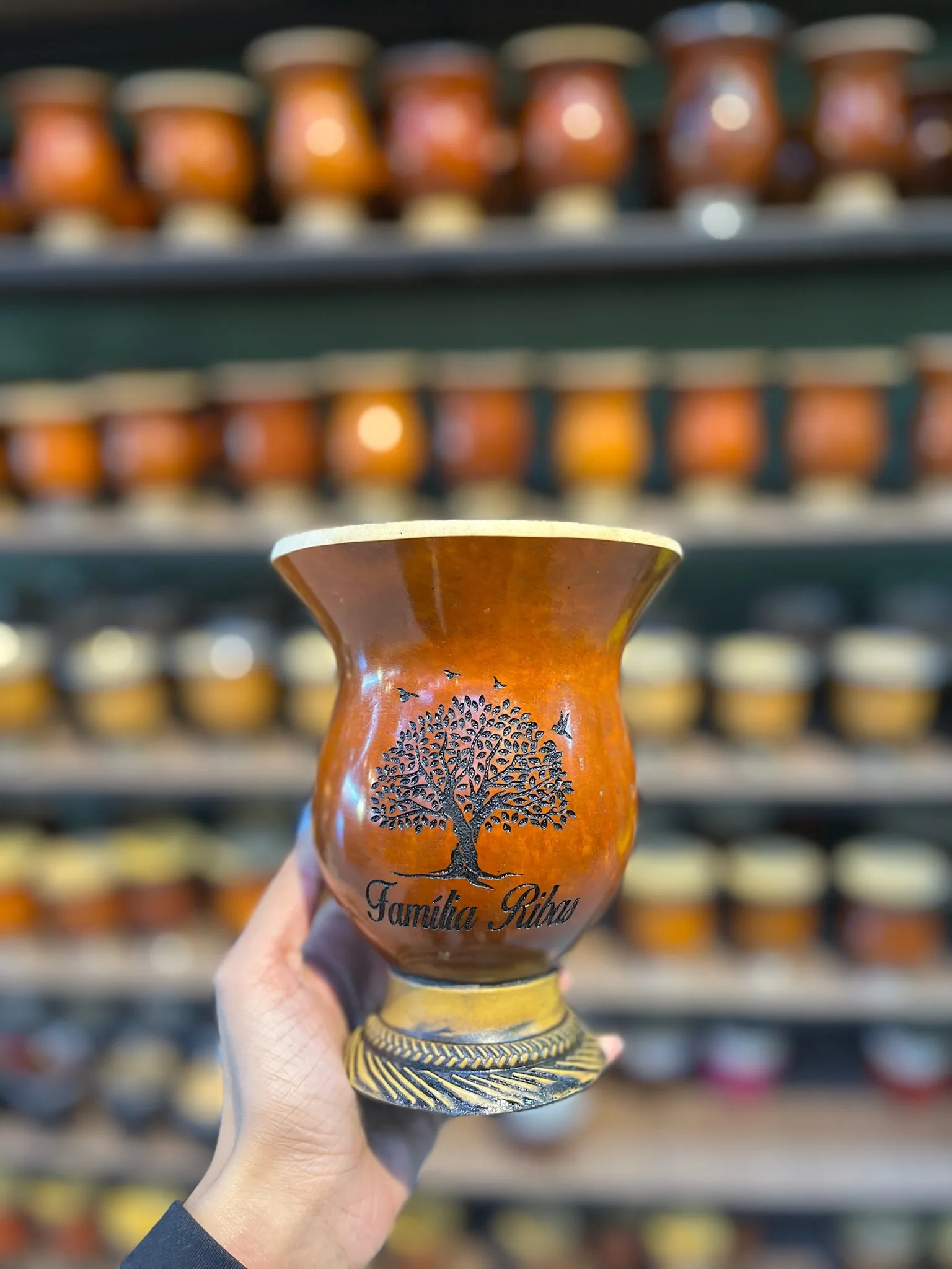 CÓD 3266  CUIA DE PORONGO PREMIUM - BOCAL QUEIMADO PÉ MASSA