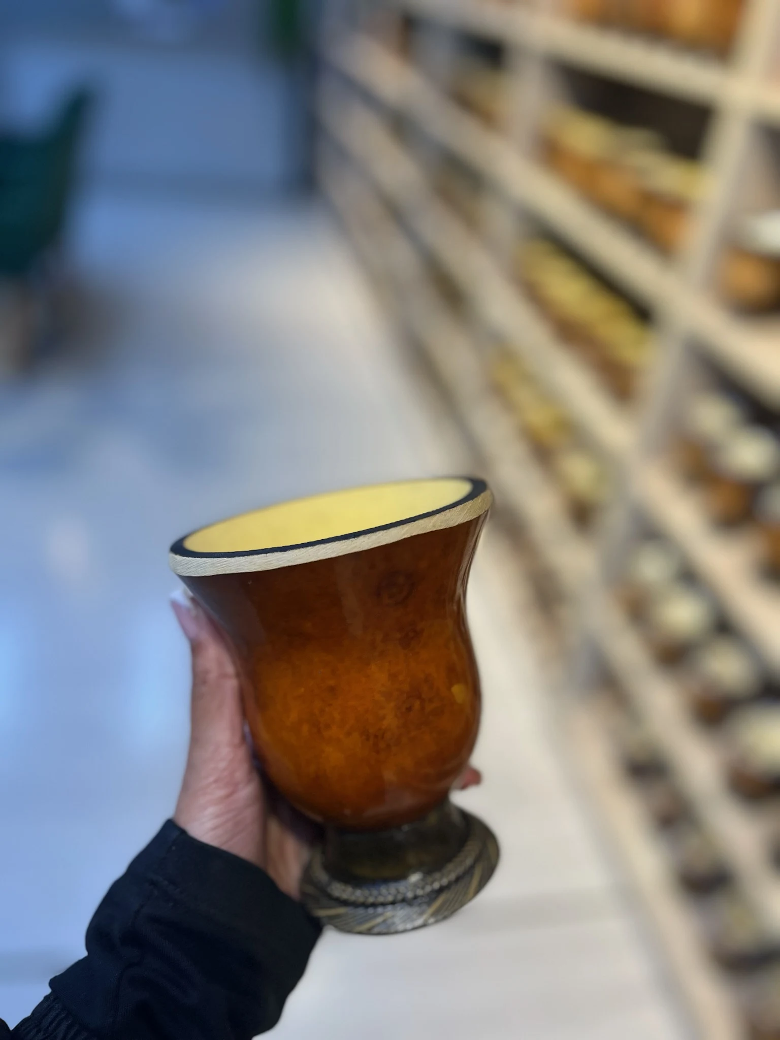 CÓD 3266  CUIA DE PORONGO PREMIUM - BOCAL QUEIMADO PÉ MASSA - Imagem 2