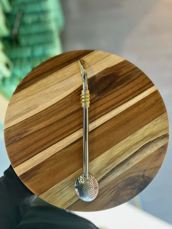 CÓD 3417 BOMBA INOX ANEL SEXTAVADO COM BIQUEIRA E ROSCA, OURO 24CM - MODELO 2 - Imagem 5