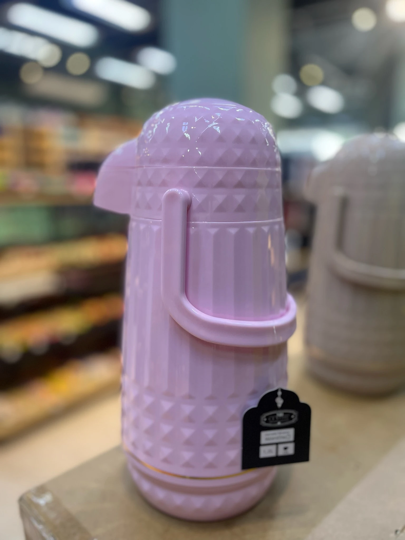 CÓD 3422  GARRAFA TÉRMICA VALENTINA 1L ROSA SUAVE