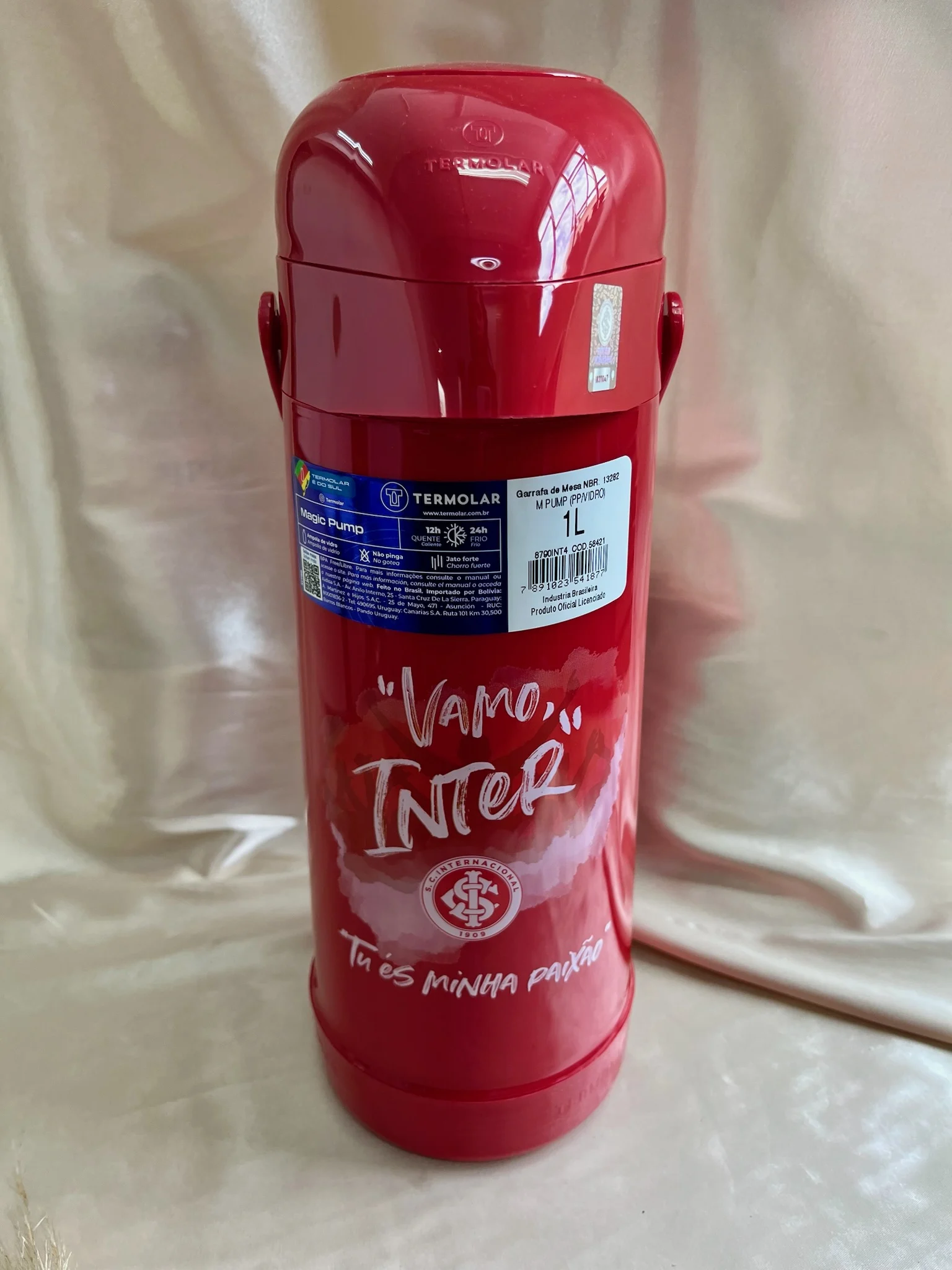 CÓD 3463  GARRAFA TERM. M. PUMP 1L PRT DEC. INTER